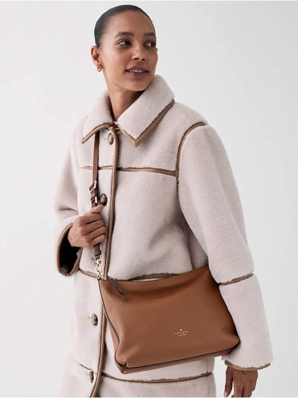 Kate Spade Lenox Large Crossbody Bag Warm Gingerbread Multi
